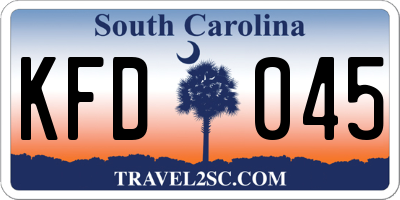 SC license plate KFD045