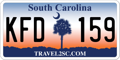 SC license plate KFD159