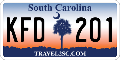 SC license plate KFD201