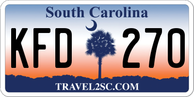 SC license plate KFD270