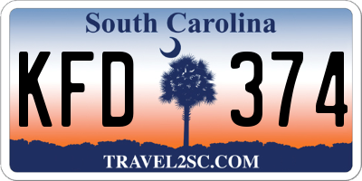 SC license plate KFD374