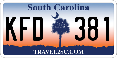 SC license plate KFD381