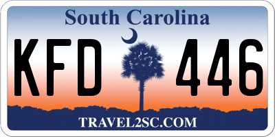 SC license plate KFD446