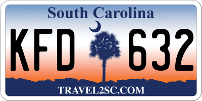 SC license plate KFD632