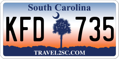 SC license plate KFD735