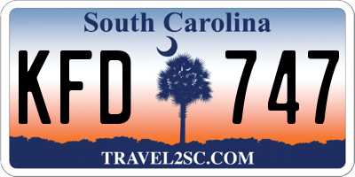 SC license plate KFD747