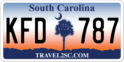 SC license plate KFD787