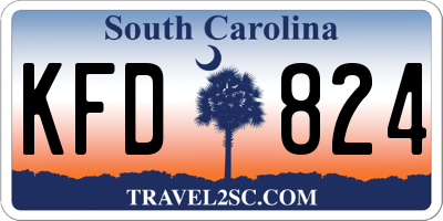 SC license plate KFD824