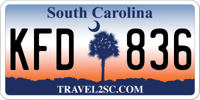 SC license plate KFD836