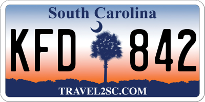 SC license plate KFD842
