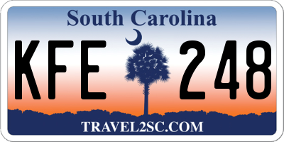 SC license plate KFE248