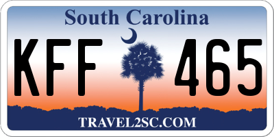 SC license plate KFF465