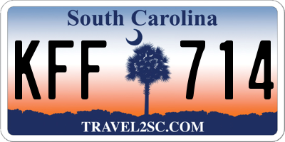 SC license plate KFF714