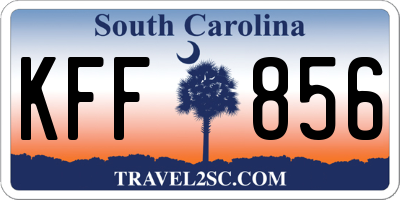 SC license plate KFF856
