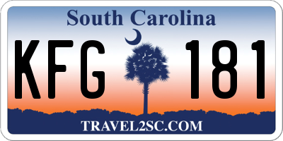 SC license plate KFG181