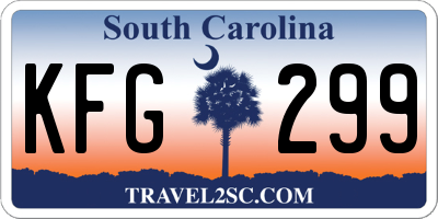 SC license plate KFG299
