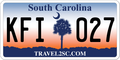 SC license plate KFI027