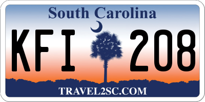 SC license plate KFI208