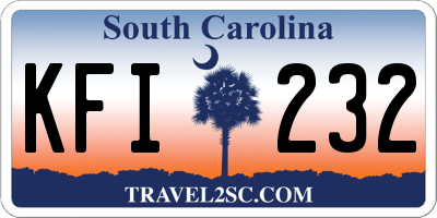 SC license plate KFI232