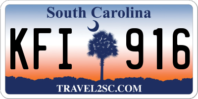 SC license plate KFI916
