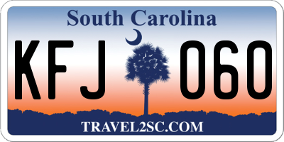 SC license plate KFJ060