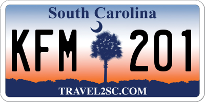 SC license plate KFM201