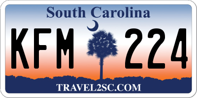SC license plate KFM224