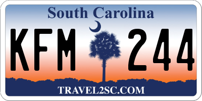 SC license plate KFM244
