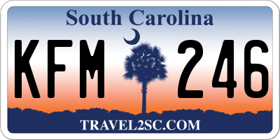 SC license plate KFM246