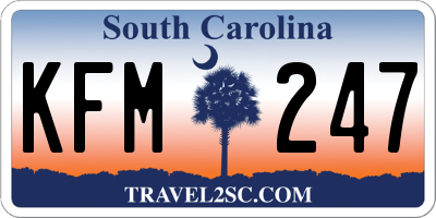 SC license plate KFM247