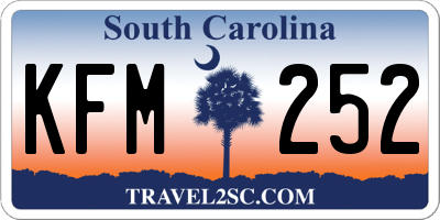 SC license plate KFM252