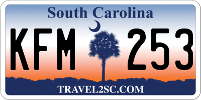 SC license plate KFM253