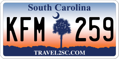 SC license plate KFM259