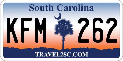 SC license plate KFM262