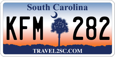 SC license plate KFM282