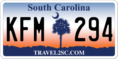 SC license plate KFM294