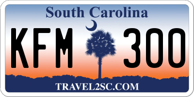 SC license plate KFM300