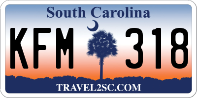 SC license plate KFM318