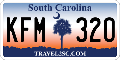 SC license plate KFM320