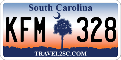 SC license plate KFM328