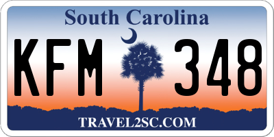 SC license plate KFM348