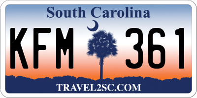 SC license plate KFM361