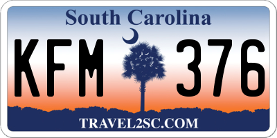 SC license plate KFM376