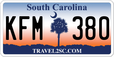 SC license plate KFM380