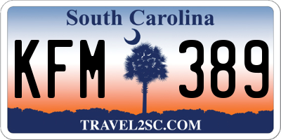 SC license plate KFM389