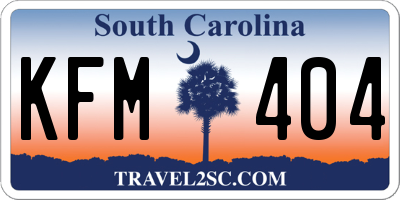 SC license plate KFM404