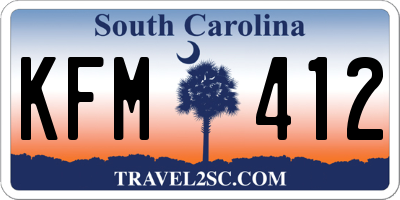 SC license plate KFM412