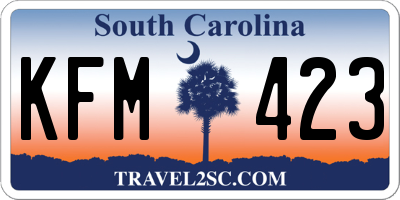 SC license plate KFM423
