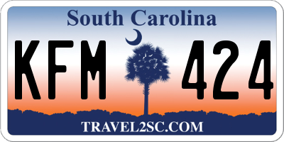 SC license plate KFM424