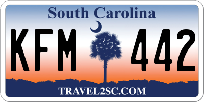 SC license plate KFM442